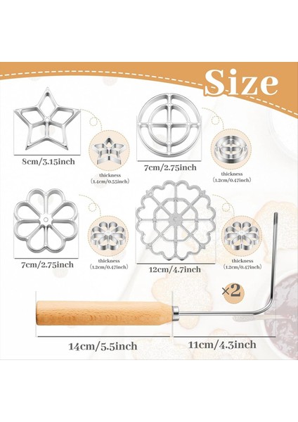 6pcs Rozet Demir Kalıplar Set Bunuelos Kalıplı Kalıplı Kalıp Pişirme Damgası Makarası Kiti Kurabiye Kesiciler Alüminyum Alaşım Waffle Kalıplar (Yurt Dışından) fiyatları