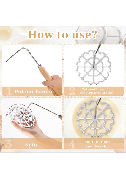 6pcs Rozet Demir Kalıplar Set Bunuelos Kalıplı Kalıplı Kalıp Pişirme Damgası Makarası Kiti Kurabiye Kesiciler Alüminyum Alaşım Waffle Kalıplar (Yurt Dışından) fırsatları