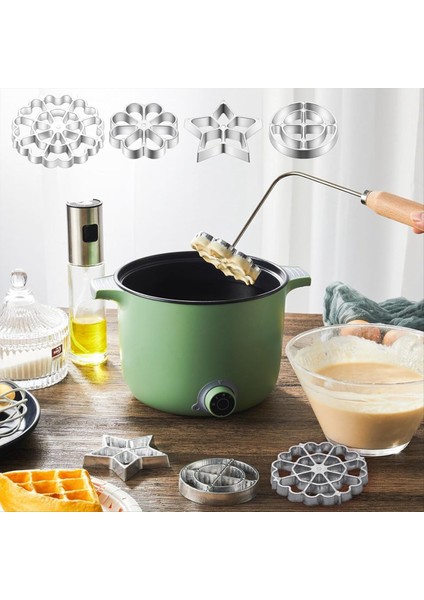 6pcs Rozet Demir Kalıplar Set Bunuelos Kalıplı Kalıplı Kalıp Pişirme Damgası Makarası Kiti Kurabiye Kesiciler Alüminyum Alaşım Waffle Kalıplar (Yurt Dışından) indirimleri