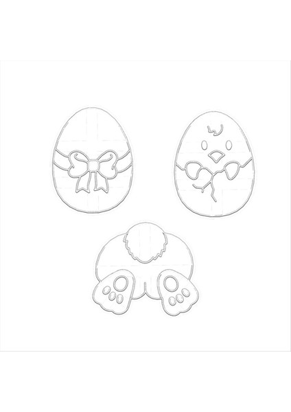 Paskalya Kurabiye Kalıp Kalıp Karikatür Plastik Paskalya Mutfak Pişirme Çerçevesi Çerez Araçları Pişirme Aksesuarları (Yurt Dışından)