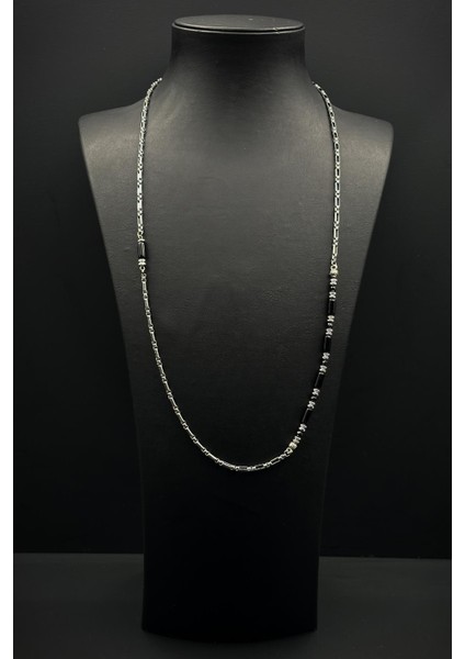 316L Çelik ve Onyx Doğal Taşlı Siyah Renk Erkek Kolye FRJ30868-968-B2 fiyatları