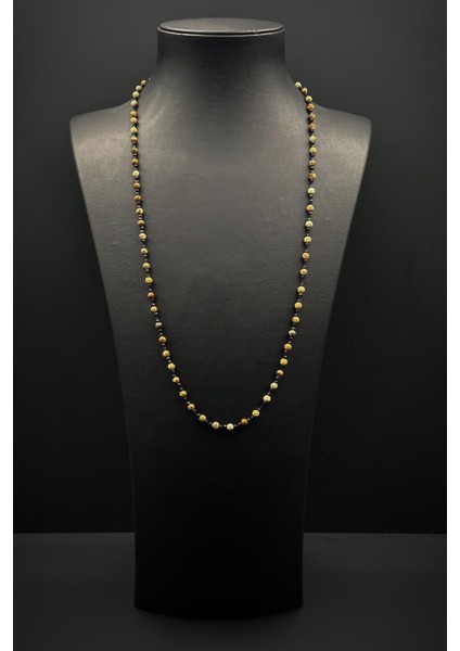 316L Çelik Kilitli Jasper Doğal Taşlı Kahverengi Erkek Kolye FRJ30869-969-K fiyatları