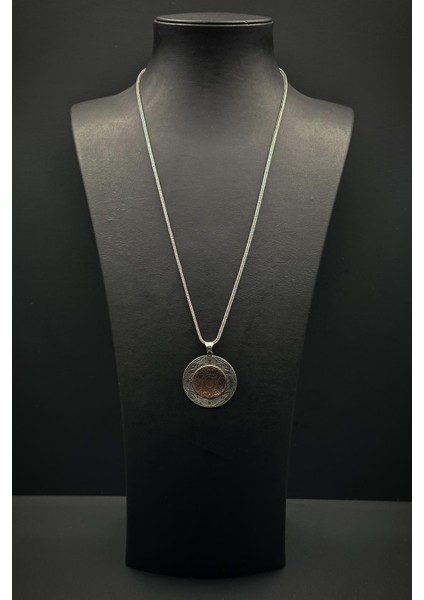 925 Ayar Gümüş Ayetel Kursi Yazılı Gümüş Renk Erkek Kolye FRJ30872-972-A3 fiyatları