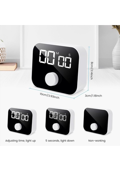 LED Ekran Döner Zamanlayıcı ile Kronometre Geri Sayım Zamanlayıcı Için Mutfak Zamanlayıcısı, Dijital Pişirme Zamanlayıcı Manyetik (Yurt Dışından) modelleri