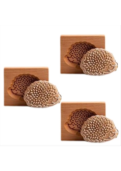 Ahşap Kurabiye Kalıbı Kabartmalı Kalıp, 3D Oymalı Ahşap Hayvan Kurabiye Kalıp Kirpi (Yurt Dışından)