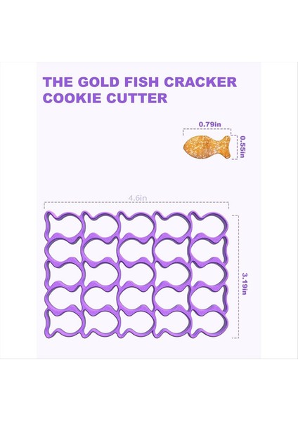 Altın Balık Kraker Kurabiye Kesici, 25PCS Mini Balık Bisküvi Kesici, Krakerler Için Altın Balık Kesici, Plastik Minik Ikramlar B (Yurt Dışından) modelleri