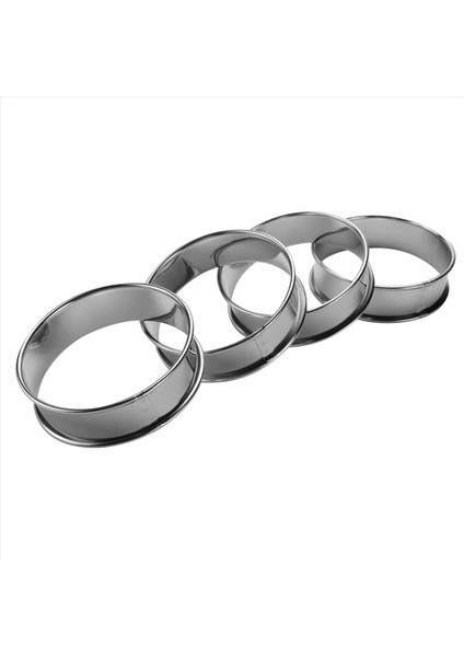 Çift Haddelenmiş Tart Halkaları, Ingiliz Muffin Halkaları Profesyonel Crumpet Yüzük Seti 4 (Yurt Dışından) fiyatları