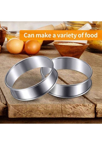 3.15 Inç Çörek Halka, 20 Paslanmaz Çelik Çelik Yüzük Seti Kalıplar Çift Rulo Tart Halkaları Yuvarlak Tart Halkası (Yurt Dışından) indirimleri