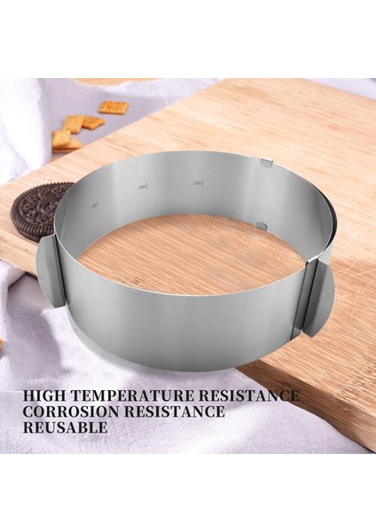 Kek Yüzük 6 Ila 12 Inç Ayarlanabilir Yuvarlak Paslanmaz Çelik Kek Köpük Halkası Bakeware Aletleri Kek Dekorasyon Kalıp Pişirme Yüzüğü (Yurt Dışından) modelleri