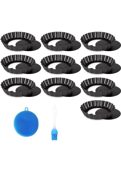 Tart Pan, 4 Inç Tart Tavaları, Yapışmaz Çıkarılabilir Gevşek Alt Karbon Çelik 4in Tart Pan, Kullanımı Kolay ve Temizle (Yurt Dışından)