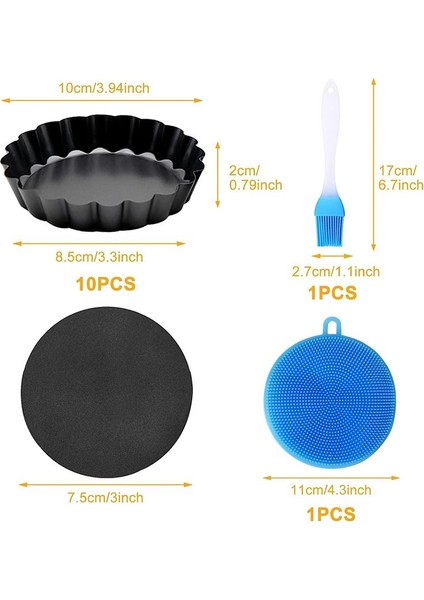 Tart Pan, 4 Inç Tart Tavaları, Yapışmaz Çıkarılabilir Gevşek Alt Karbon Çelik 4in Tart Pan, Kullanımı Kolay ve Temizle (Yurt Dışından) modelleri