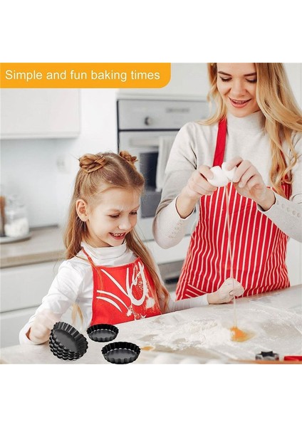 Tart Pan, 4 Inç Tart Tavaları, Yapışmaz Çıkarılabilir Gevşek Alt Karbon Çelik 4in Tart Pan, Kullanımı Kolay ve Temizle (Yurt Dışından) fırsatları