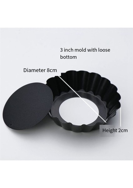 32PCS 3 Inç Mini Tart Tavalar Yumurta Tart Kalıbı Çıkarılabilir Alt Yuvarlak Quiche Pan Mini Turta Tavaları Fırın Yazılımı Kalıp (Yurt Dışından) fiyatları