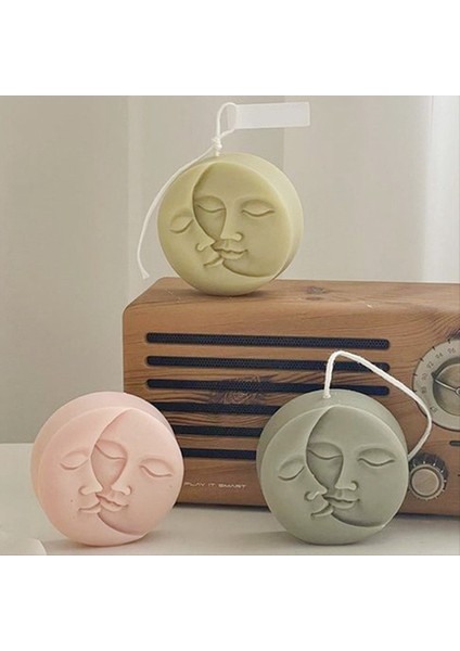 Moon &amp; Sun Yüz Mum Silikon Kalıp Dıy El Yapımı Sabun Takılar Zanaat Mum Kalıp Mum Yapma Malzemeleri Zanaat si (Yurt Dışından) modelleri