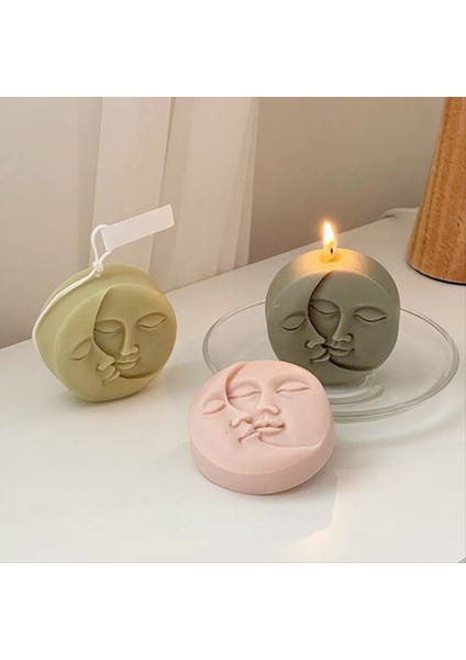 Moon &amp; Sun Yüz Mum Silikon Kalıp Dıy El Yapımı Sabun Takılar Zanaat Mum Kalıp Mum Yapma Malzemeleri Zanaat si (Yurt Dışından) indirimleri