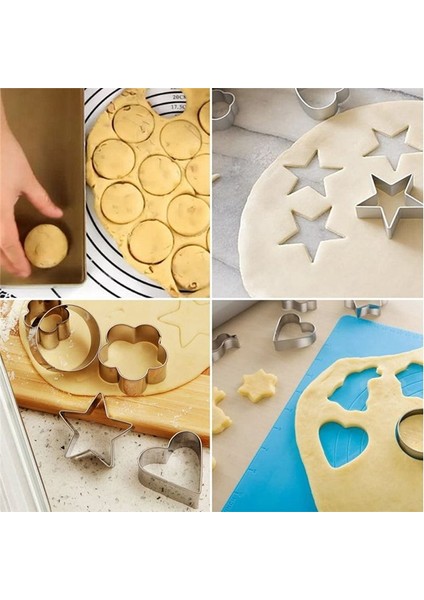 60 Parçalı Paslanmaz Çelik Bisküvi Kalıbı Mini Fondan Kalıp Geometrik Bisküvi Kesme Kalıp Pişirme Aleti Seti (Yurt Dışından) modelleri