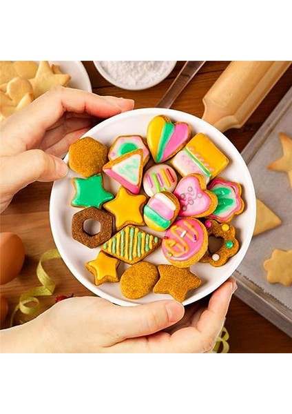 60 Parçalı Paslanmaz Çelik Bisküvi Kalıbı Mini Fondan Kalıp Geometrik Bisküvi Kesme Kalıp Pişirme Aleti Seti (Yurt Dışından) indirimleri