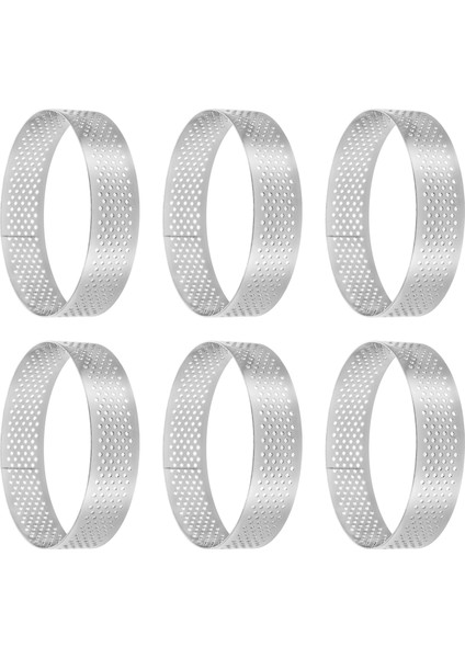 Dairesel Paslanmaz Çelik Gözenekli Tart Halkası Alt Kule Pasta Kek Kalıp Pişirme Alete Dayanıklı Delici Kek Mus Halkası, 8cm (Yurt Dışından) fiyatları