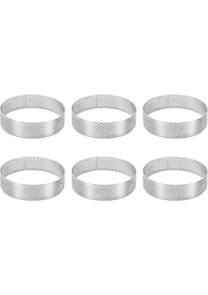 Dairesel Paslanmaz Çelik Gözenekli Tart Halkası Alt Kule Pasta Kek Kalıp Pişirme Alete Dayanıklı Delici Kek Mus Halkası, 8cm (Yurt Dışından) modelleri