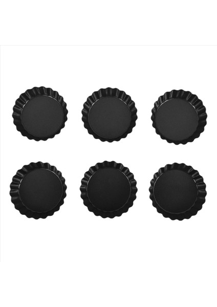 6 Adet Yumurta Tart Kalıpları, 3 Inç Mini Tart Tavalar Çıkarılabilir Taban, Cupcake Kek Çörek Kalıbı Teneke Tava Pişirme Aracı (Yurt Dışından)