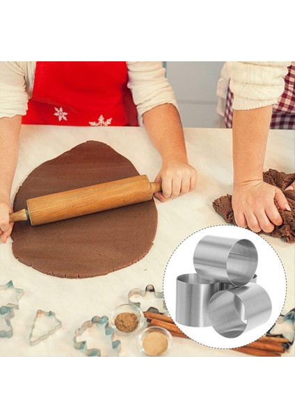 Yuvarlak Kek Halkası Kalıp Paslanmaz Çelik Pişirme Yüzükleri 16PCS Tatlı Mus Kalıbı Mini Pasta Yüzük Gıda Kalıplama Seti (Yurt Dışından) fiyatları