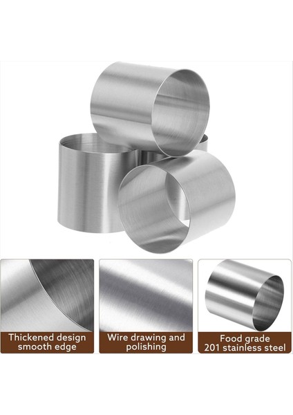 Yuvarlak Kek Halkası Kalıp Paslanmaz Çelik Pişirme Yüzükleri 16PCS Tatlı Mus Kalıbı Mini Pasta Yüzük Gıda Kalıplama Seti (Yurt Dışından) modelleri