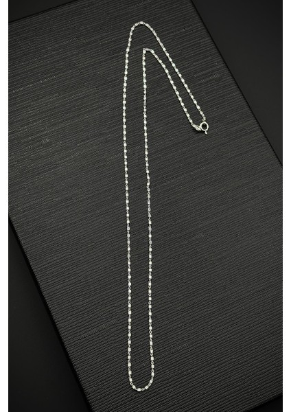 925 Ayar Gümüş Italyan Model Gümüş Renk Erkek Kolye FRJ30838-938-A