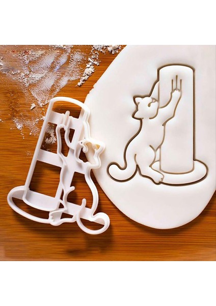 Plastik Kedi Kurabiye Kesiciler Kitty Popo Şekli Diy Bisküvi Kurabiye Kalıp Damga Bakeware Diy Bisküvi El Kalıp Pişirme Malzemeleri (Yurt Dışından) fırsatları