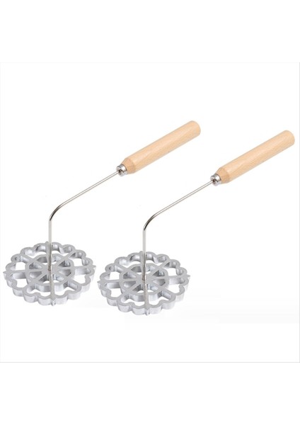 Ahşap Saplı Otantik Bunuelos Kalıp - Mükemmel Çıtır ve Bunuelos Için Alüminyum Rozet Kurabiye Yapımcısı (Yurt Dışından)