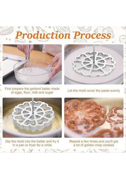 Ahşap Saplı Otantik Bunuelos Kalıp - Mükemmel Çıtır ve Bunuelos Için Alüminyum Rozet Kurabiye Yapımcısı (Yurt Dışından) modelleri