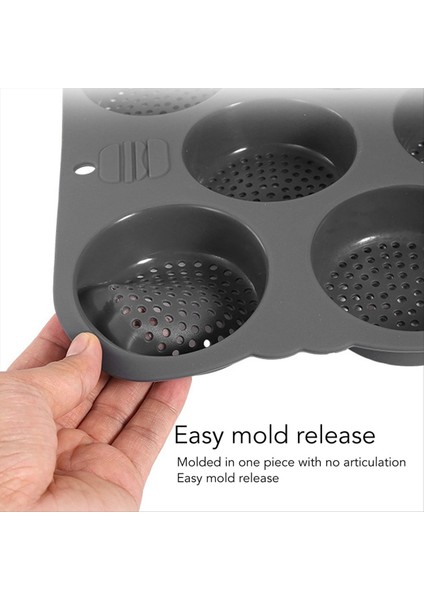 Hamburger Bun Mold Silikon 8 Boşluk Kolay Serbest Bırak Hamburger Bun Küf Pan Mutfak Araçları (Yurt Dışından) indirimleri