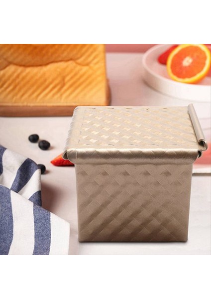 2pcs Kare Somun Tava ile Kapak Tost Kalıp Ekmek Tava Pullman Somun Tava Kapak Yapışmaz Mini Su Küp Tost Kutusu (Yurt Dışından) fiyatları