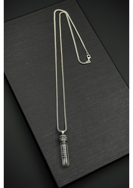 925 Ayar Gümüş Cevşen Gümüş Renk Erkek Kolye FRJ30907-1007-A