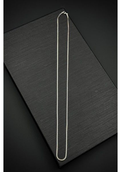 925 Ayar Gümüş Italyan Model Gümüş Renk Erkek Kolye FRJ30915-1015-A