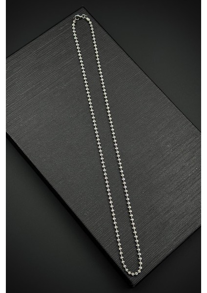 925 Ayar Gümüş Italyan Model Gümüş Renk Erkek Kolye FRJ30921-1021-A