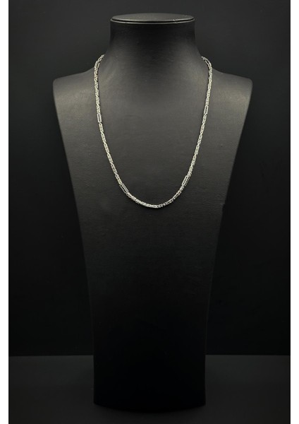 925 Ayar Gümüş Kral Model Siyah Zirkon Taşlı Gümüş Renk Erkek Kolye FRJ30922-1022-S fiyatları