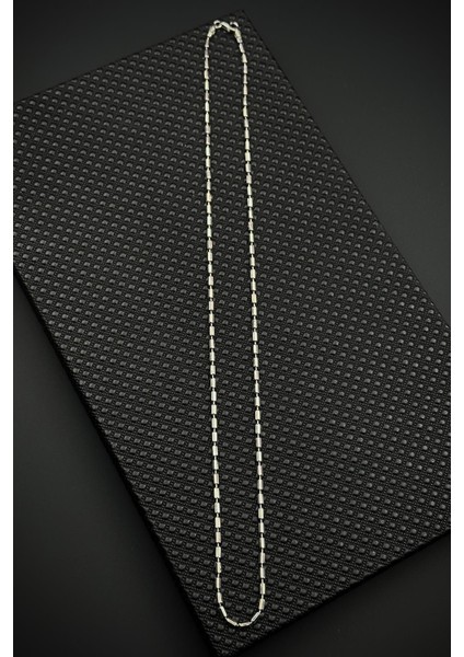 925 Ayar Gümüş Italyan Model Gümüş Renk Erkek Kolye FRJ30920-1020-A