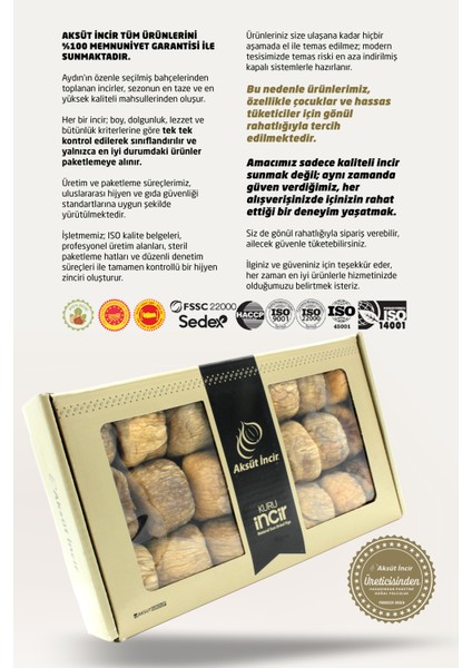 Kuru Incir Pullet Dizim Jumbo 1000G Aydın Inciri (Ab Coğrafi Işaretli)