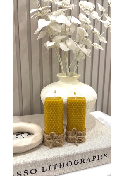 “doğal Balmumu Kare Mum – 10 cm Boy / 3 cm Çap – El Yapımı” fiyatları