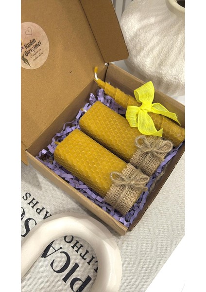 “doğal Balmumu Kare Mum – 10 cm Boy / 3 cm Çap – El Yapımı” modelleri