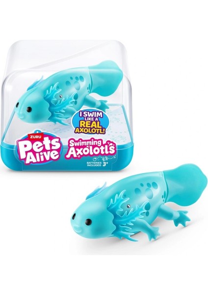 Yüzen Axolotl Gerçekçi Hareketli Su Oyuncağı Pets Alive Aksolotl Figürü Pil Dahil - 1 Adet modelleri