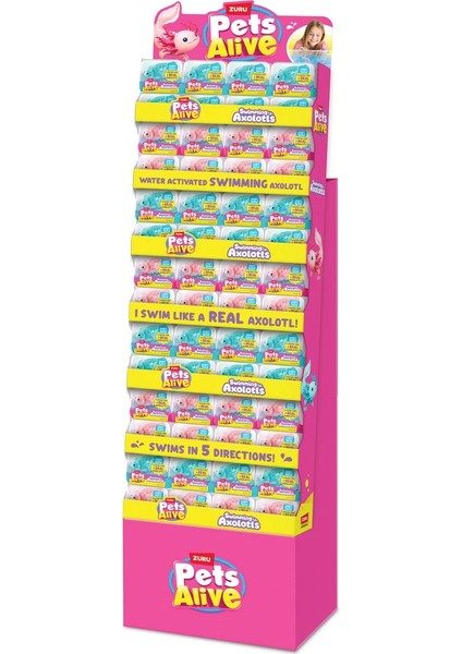 Yüzen Axolotl Gerçekçi Hareketli Su Oyuncağı Pets Alive Aksolotl Figürü Pil Dahil - 1 Adet indirimleri