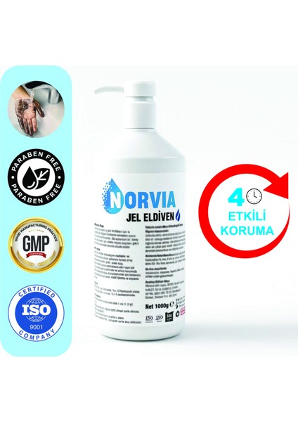 Jel eldiven / Yağ,Kir,Slikon,Yapıştırıcı,Koruyucu El Jeli/ 4 Saat Etkili Koruma / 1000ML