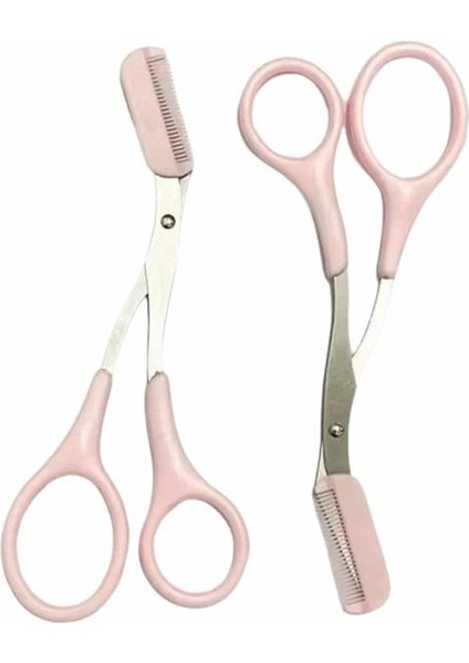 Kavisli Kaş Düzeltici Seti Kaş Makası ve Kaş Usturası Paslanmaz Çelik Bıçaklı