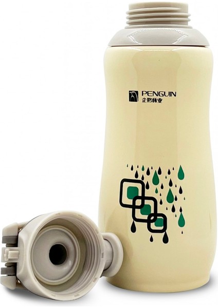 Sema Baby Penguen Kilitli Paslanmaz Çelik Bebek Termosu 600 ml - Krem modelleri