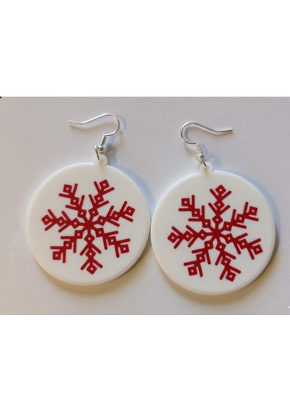 Yılbaşı Kar Tanesi Küpeler