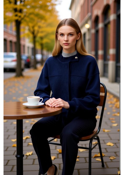 Kadın Fermuarlı Geniş Kalıp Mont Görünümlü Özel Iplik Dokulu Triko Hırka Konforlu Üst Giyim Seçeneği fiyatları