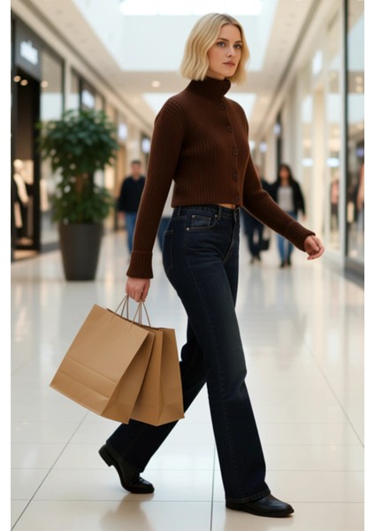 Kadın Dik Yaka Fitilli Dokuma Crop Oversize Triko Hırka Düşük Kol Rahat Kesim Günlük Şıklık modelleri