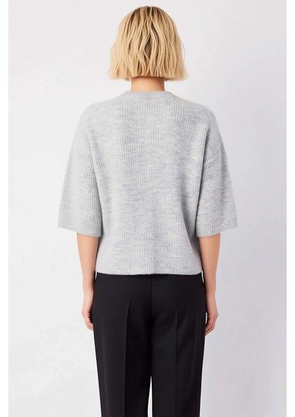 Kadın Geniş Kalıp Yumuşak Dokulu Kısa Kol Triko Hırka Günlük Kombinlerin Vazgeçilmezi Spor fırsatları