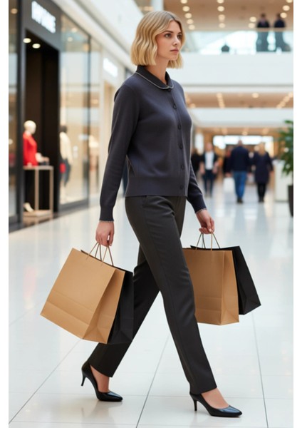 Kadın Bebe Yaka Kontrast Detaylı Yumuşak Dokulu Uzun Kollu Regular Kesim Konforlu Triko Hırka modelleri